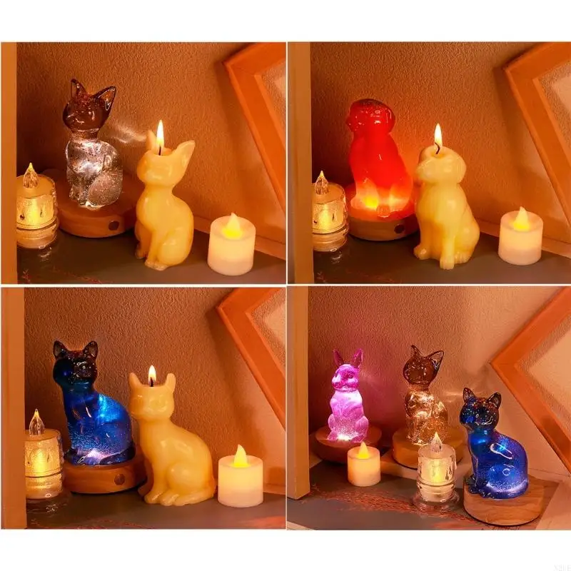 N2Ue Dog Rabbit Mold Epoxy Resin Casting Silicone Mold