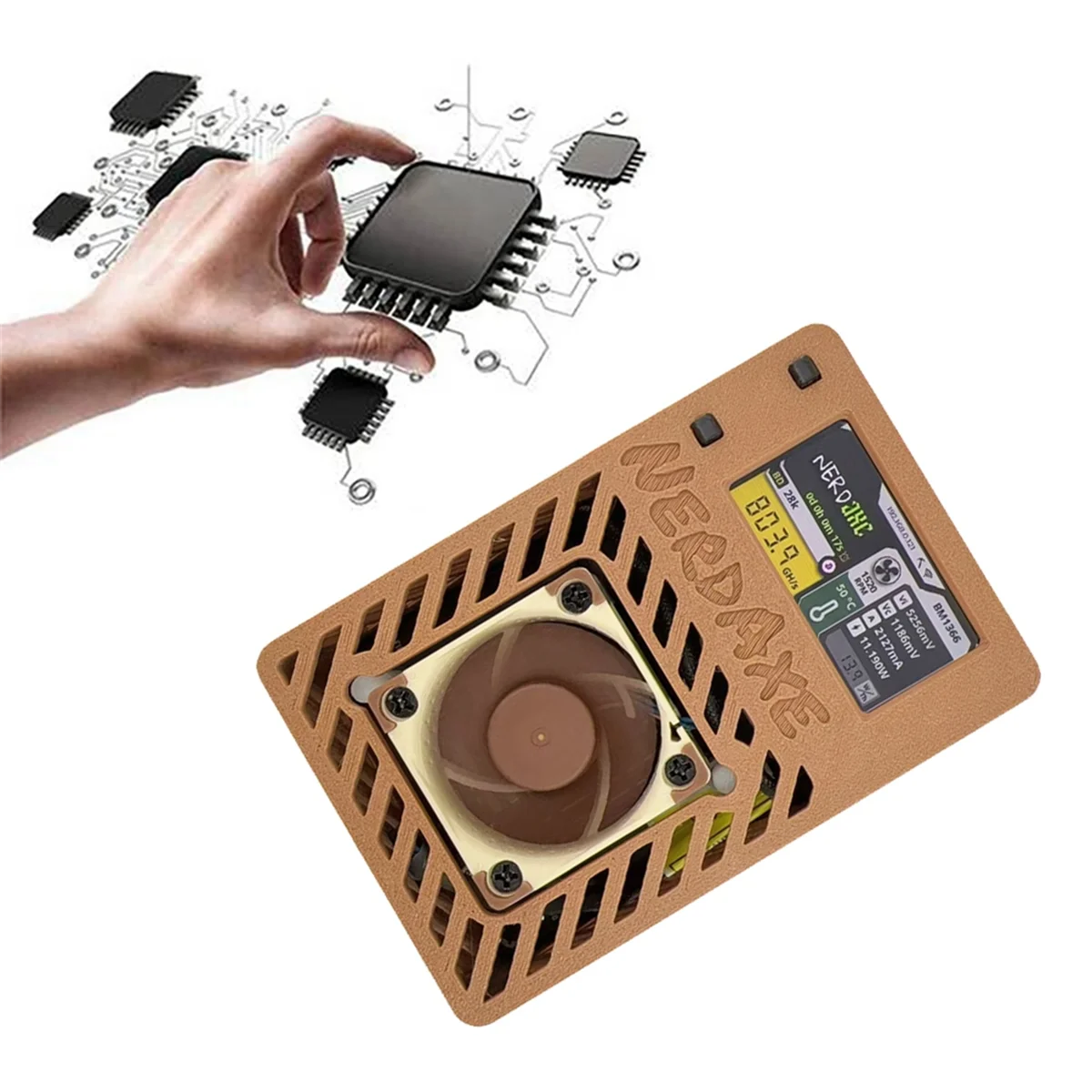 N33R_NerdAxe Miner Nerdminer BM1366 ASIC Chip Bitaxe BTC Miner US PLUG