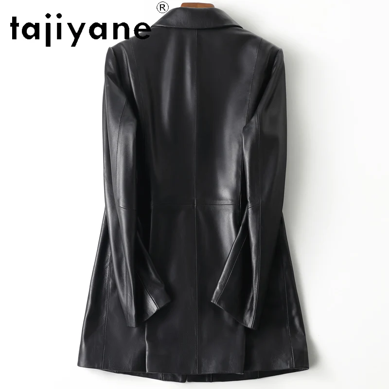 سترة من الجلد الطبيعي من TAJIYANE معاطف نسائية عالية الجودة من جلد الغنم سترات أنيقة من الجلد الحقيقي لخريف 2025 ملابس نسائية 가dechı켓 gio자