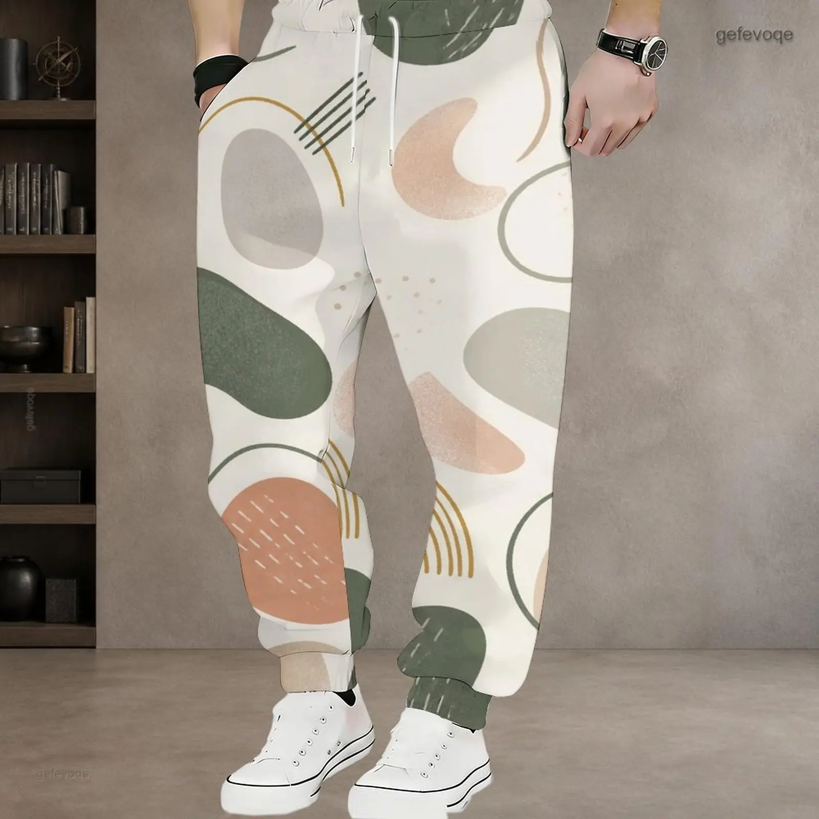 Men's Printed Drawstring Joggers — product detail 4