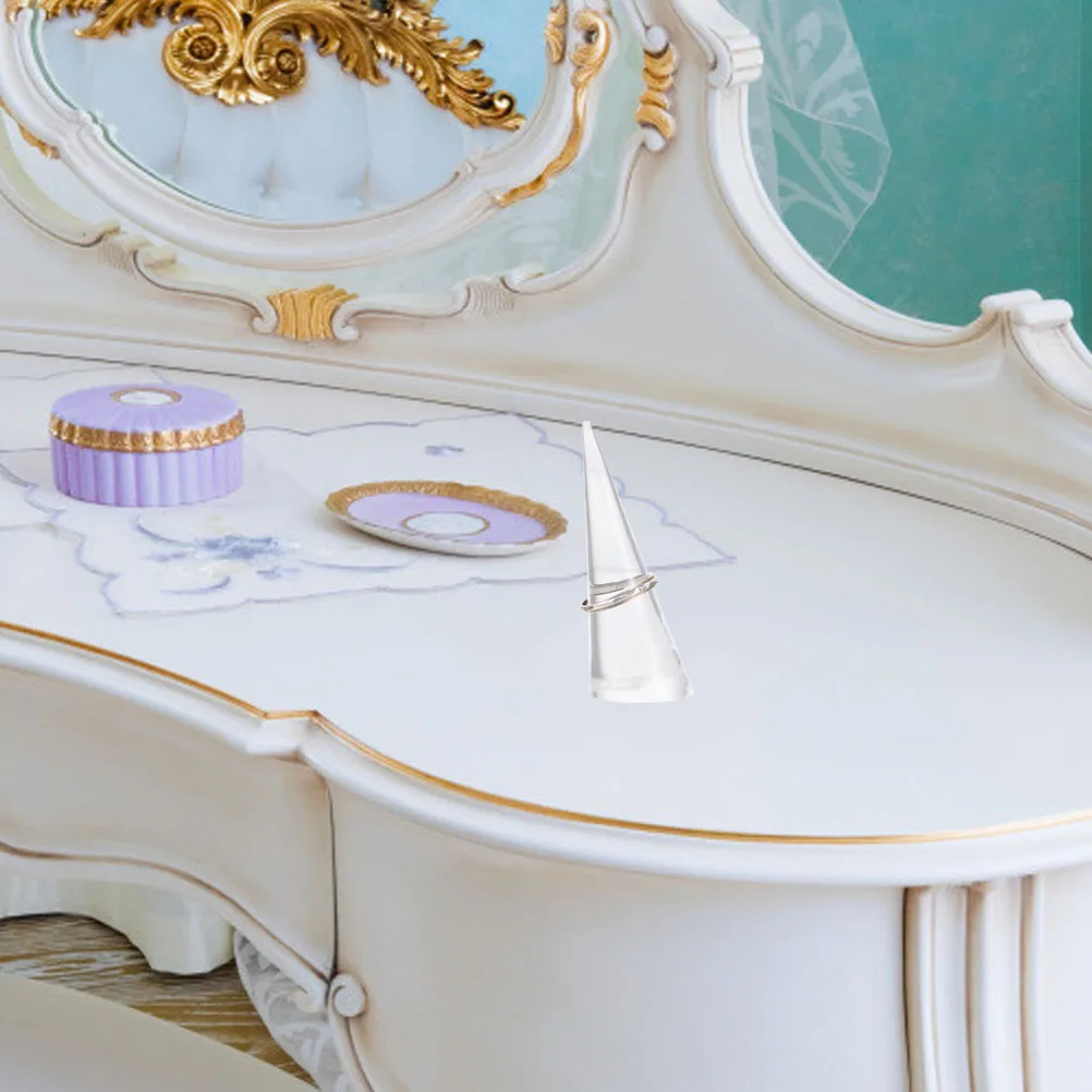 

8 Pcs Acrylic Ring Display St Transparent Cone Shape Jewelry ganizer Rack for Home Store Showcases Ring Holder