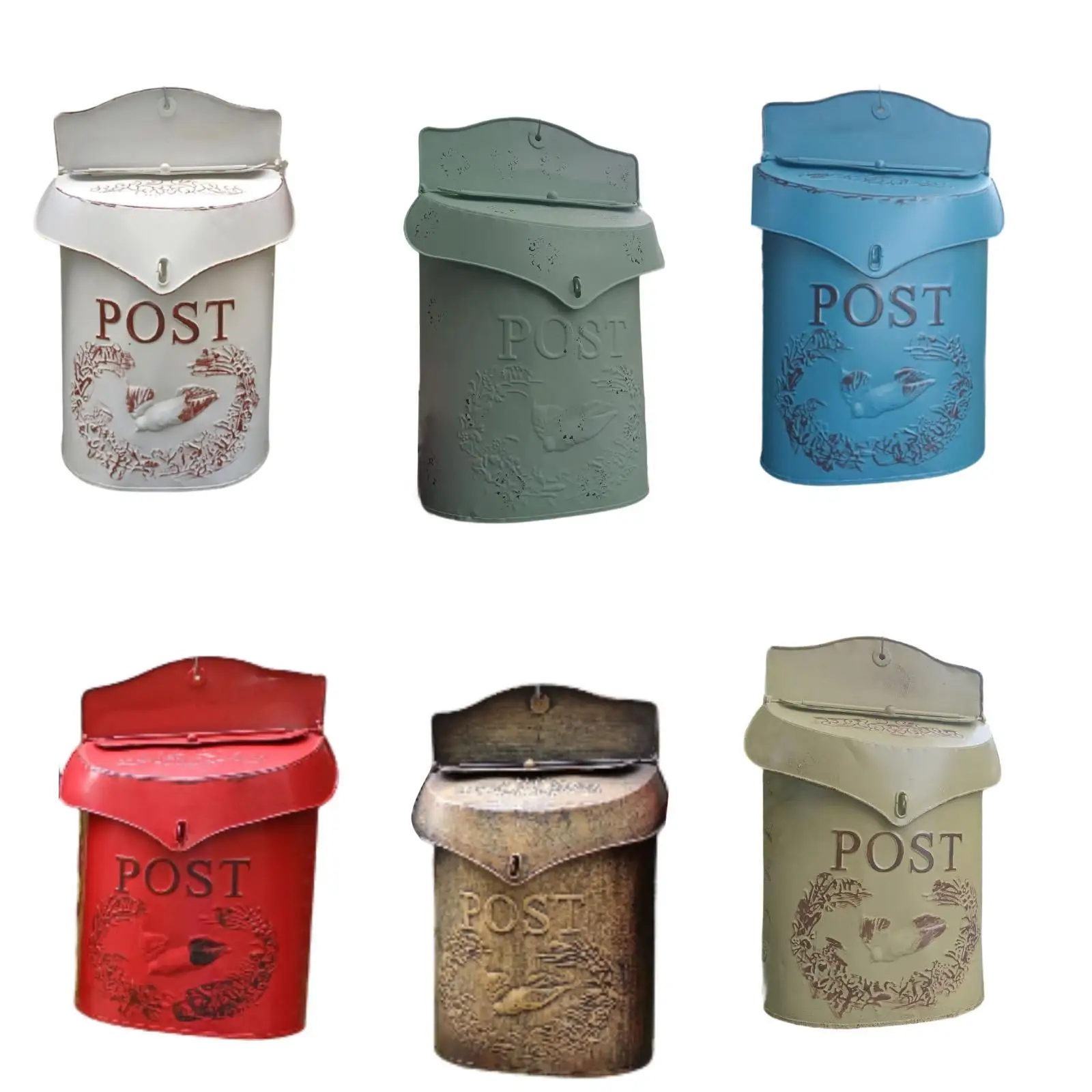 Wall Mounted Mailbox Mail Drop Box Letter Slot Mailbox Post Magazines Box Shabby