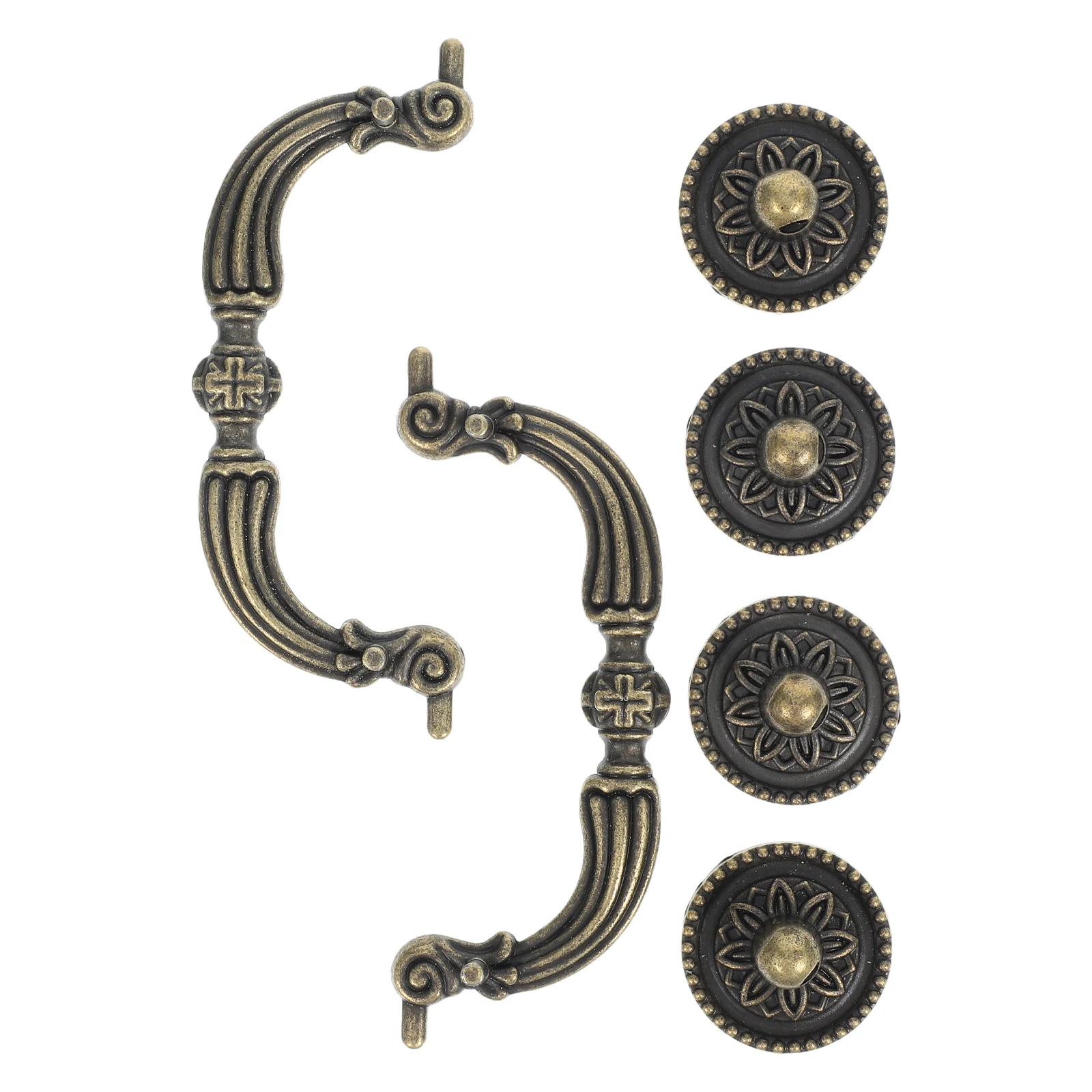 

2pcs Vintage Drawer Pulls: Craftsmanship Cabinet Handles For Furniture Dresser Wardrobe Smooth Finish Easy Install