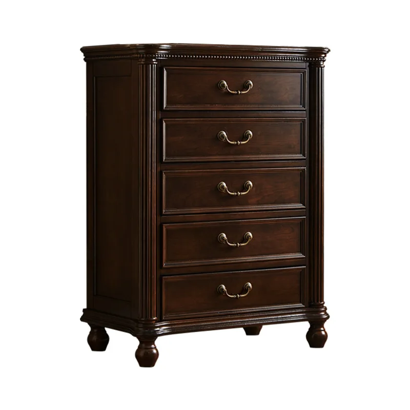 American household all-solid wood chest of drawers 80cm living room storage side cabinet foyer entrance entrance cabinet H289