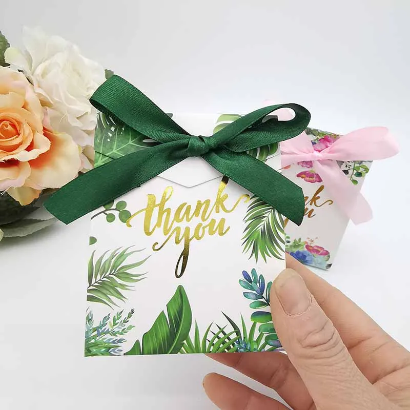 10/20 Stück Dankeschön-Papier-Süßigkeiten-Geschenkboxen, Hochzeitsgeschenke, Schokoladen-Geschenkverpackungen für Gäste, Geburtstagsparty-Dekoration – Detail 3