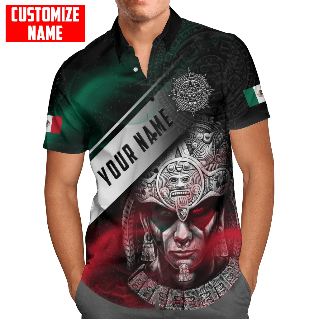 

Mexico Aztec Warrior Smoke 3D Shirt Hawaii Shirt Men Summer Short Sleeve Shirt Men Shirts 2023 Oversized 5XL shirt Chemise Homme