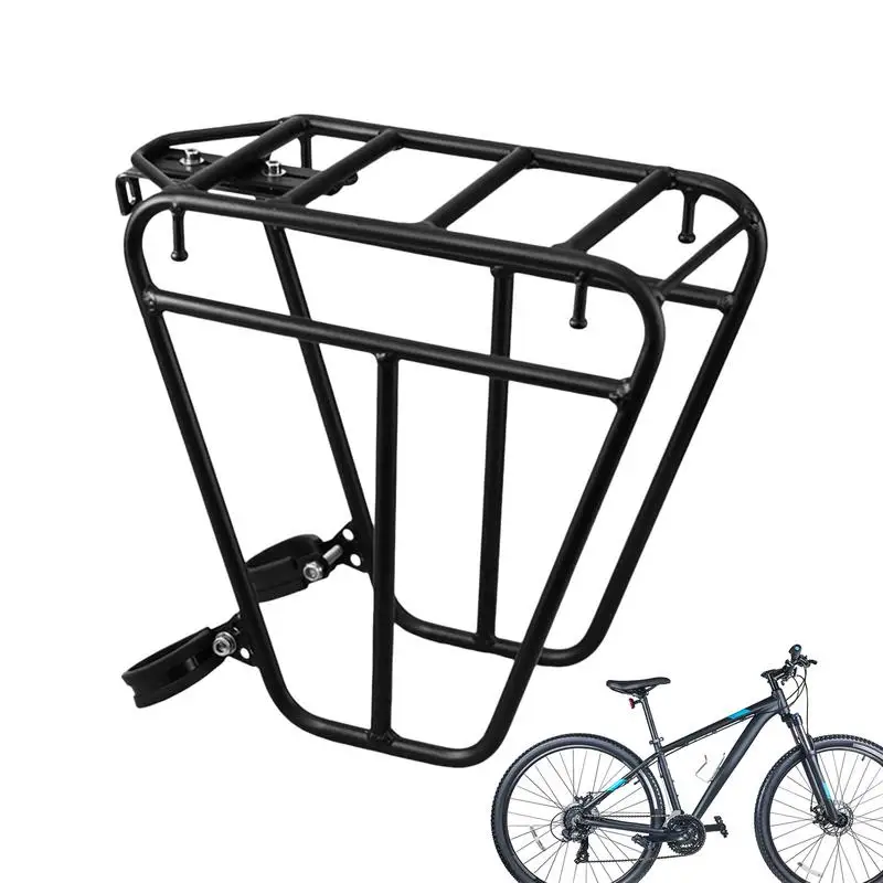 

Cycling Cargo Rack Luggage Touring Carrier Racks Picnic Carrier Front Rack Heavy Duty Steel Cycling Front Pannier Rack