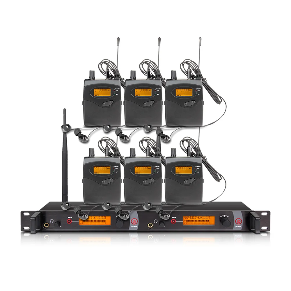 SM-2050 Professional In-Ear Monitor System 2-Channel Multi-Bodypack Monitor with In-Ear Wireless Monitor for Stage Dedicated