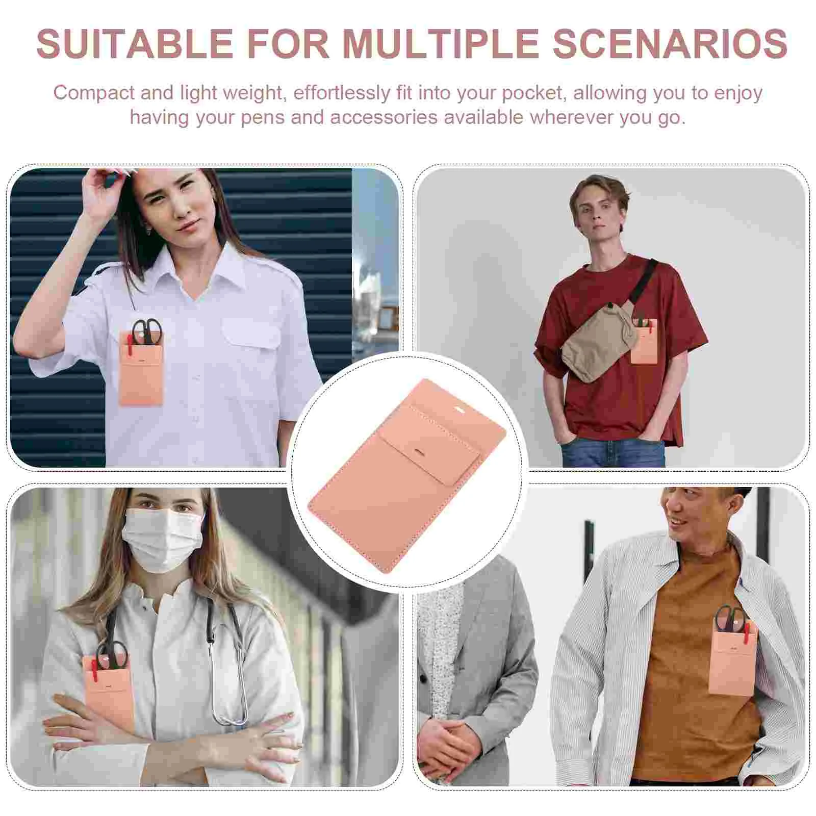 Pant for Men Pocket Protectors Shirts Coat Pu Classroom Organizer Nurse Lab Coats