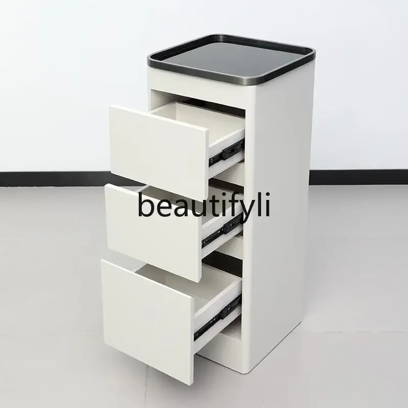 

ss D High-end barber shop cabinet tool table hair cutting tool cabinet beauty salon storage trolley
