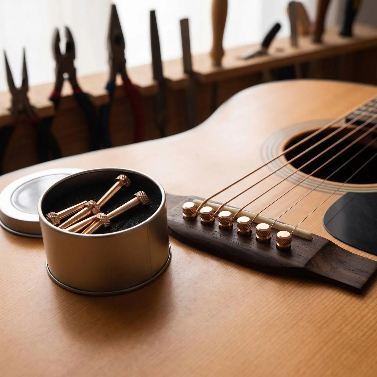 String Fastener Pegs Tapered Bridge Pin Pack Guitar Hardware for Easy String Installation and Storage