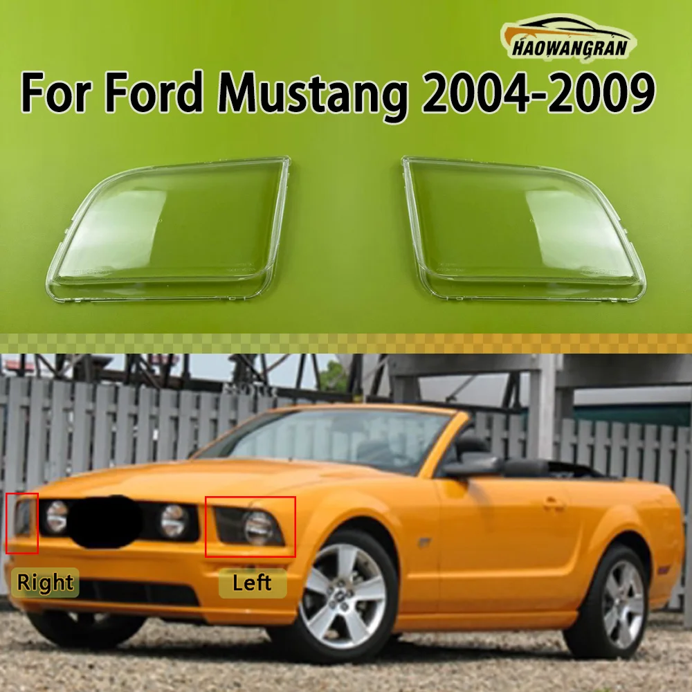 

For Ford Mustang 2004 2005 2006 2007 2008 2009 Headlamp Transparent Mask Cover Headlight Shell Plexiglass Replace Original Lens