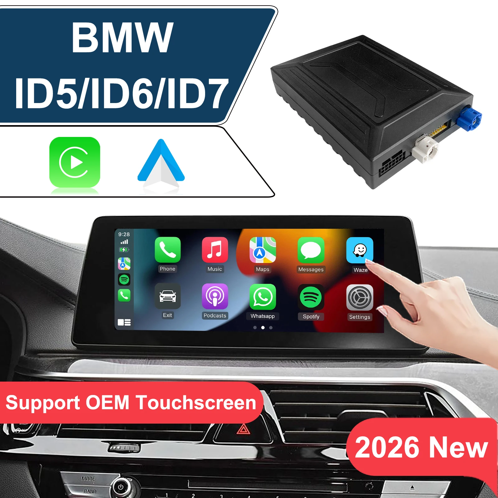 

Беспроводные CarPlay и Android Auto для BMW iDrive5, iDrive6, iDrive7, совместимы с OEM-тачскрином, подходят для G01, G05, G11, G20, G30, G15, F30, F48