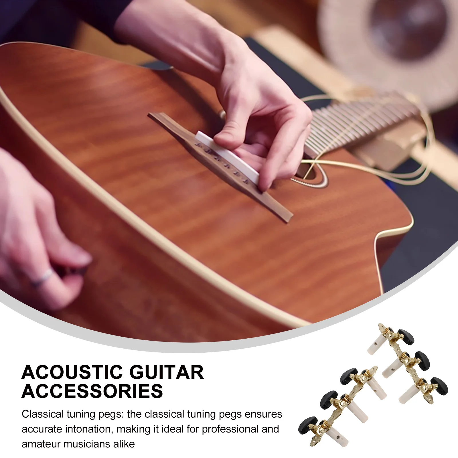 

1 Set Guitar Tuning Pegs Metal Locking Tuners Classical Guitar Parts Replacement Accessories For Acoustic Electric Bass Ukulele