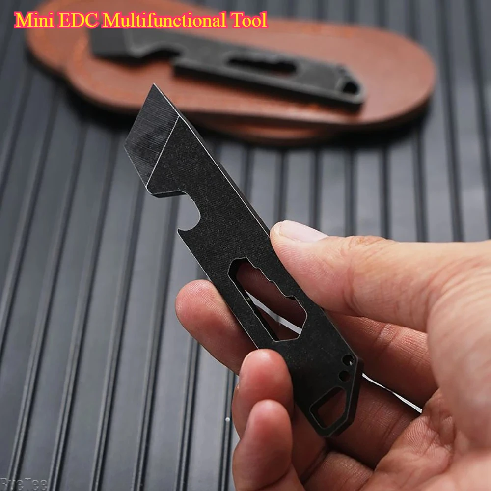 Mini EDC Multifunctional Tool - Screwdriver & Pry Bar with Bottle Opener, Portable Outdoor Survival Gear