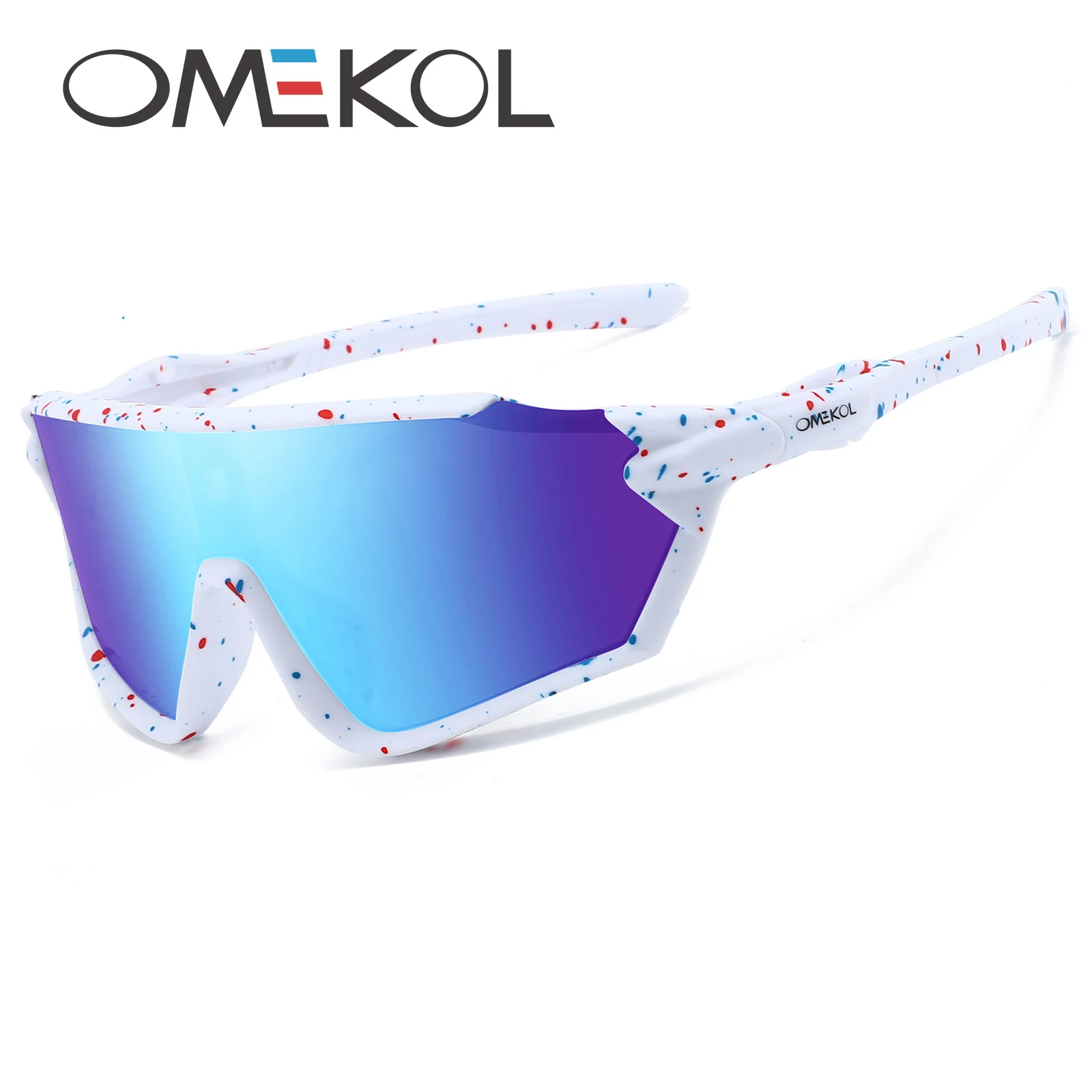 OMEKOL BRAND New Cycling Sunglasses Men Women UV400 Sun Glasses Fishing Goggles Outdoor Baseball Softball Sport Cycling Eyewear