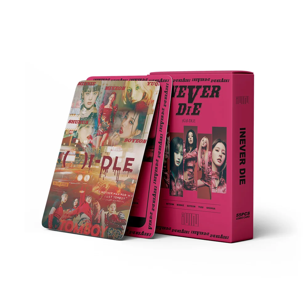 Imagem -03 - K-pop Idol Photocards Novo Álbum eu Nunca Morro Cartões Lomo Gidle Shuhua Minnie Yuqi Cartões Postais Impressos hd Presente Fãs g g I-dle 55 Pcs por Conjunto