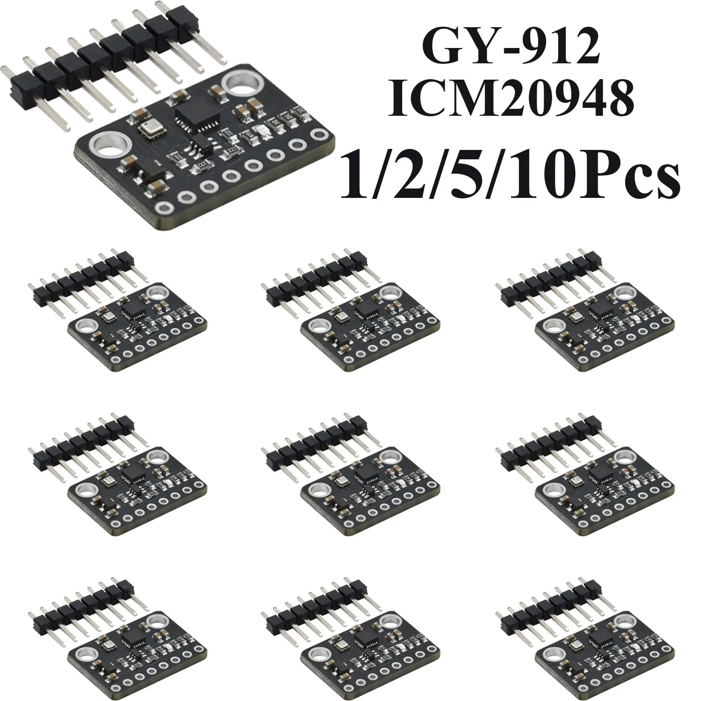 1~10Pcs GY-912 ICM20948 10DOF 9-Axis Accelerometer Gyroscope Magnetometer Sensor Module With BMP388 Barometric Pressure Sensor