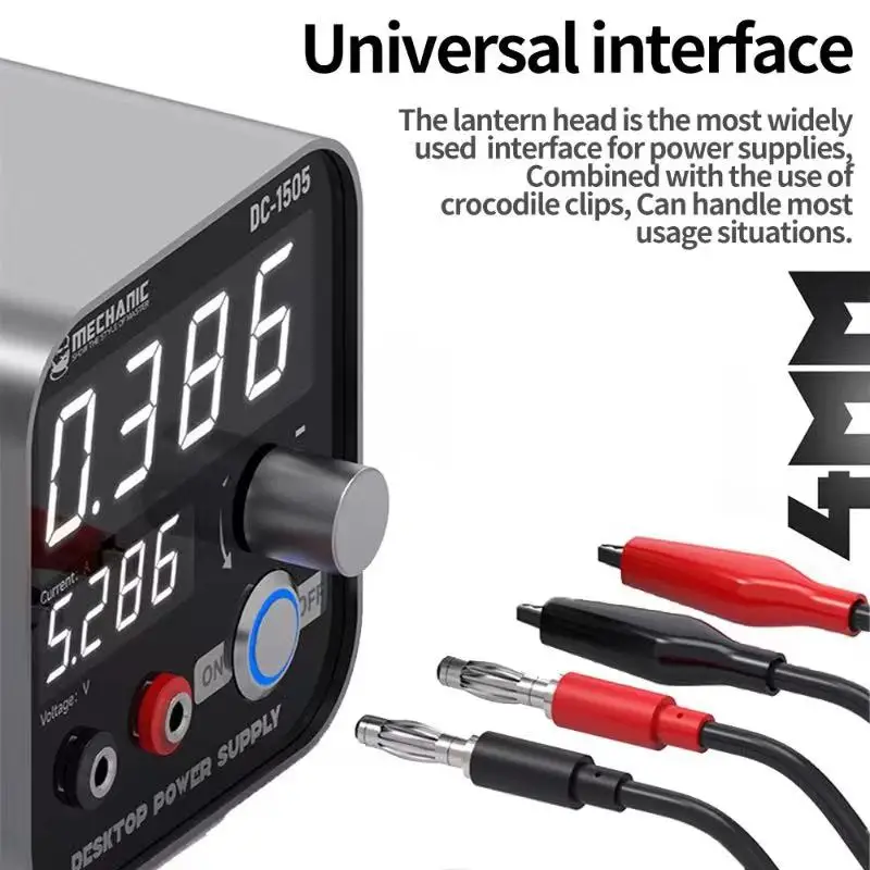 

MECHANIC DC-1505 Desktop Power Supply Adjustable Switching DC Regulated Short Circuit Protection for Phone PCB Test Repair Tool