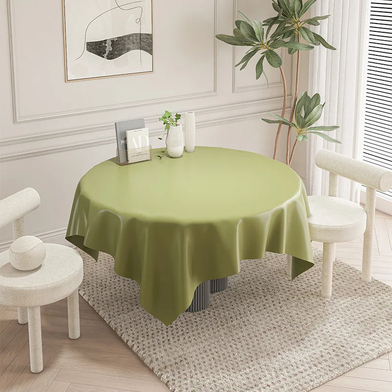 Cream Lambskin Tablecloth Restaurant Coffee Table Cloth Water and Oil Proof Washless Table Cloth Rectangular Tablecloth