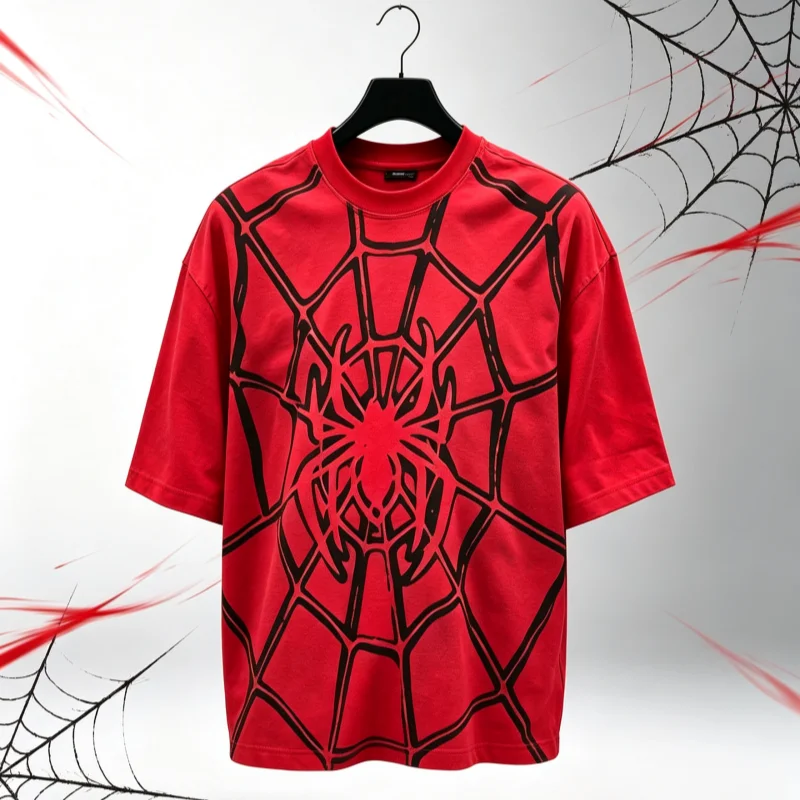 Street Fashion Kpop - 2026年映画スパイダーマンコスプレ3DプリントTシャツKpop通気性トップメンズレディースY2k軽量Tシャツファミリーマッチング