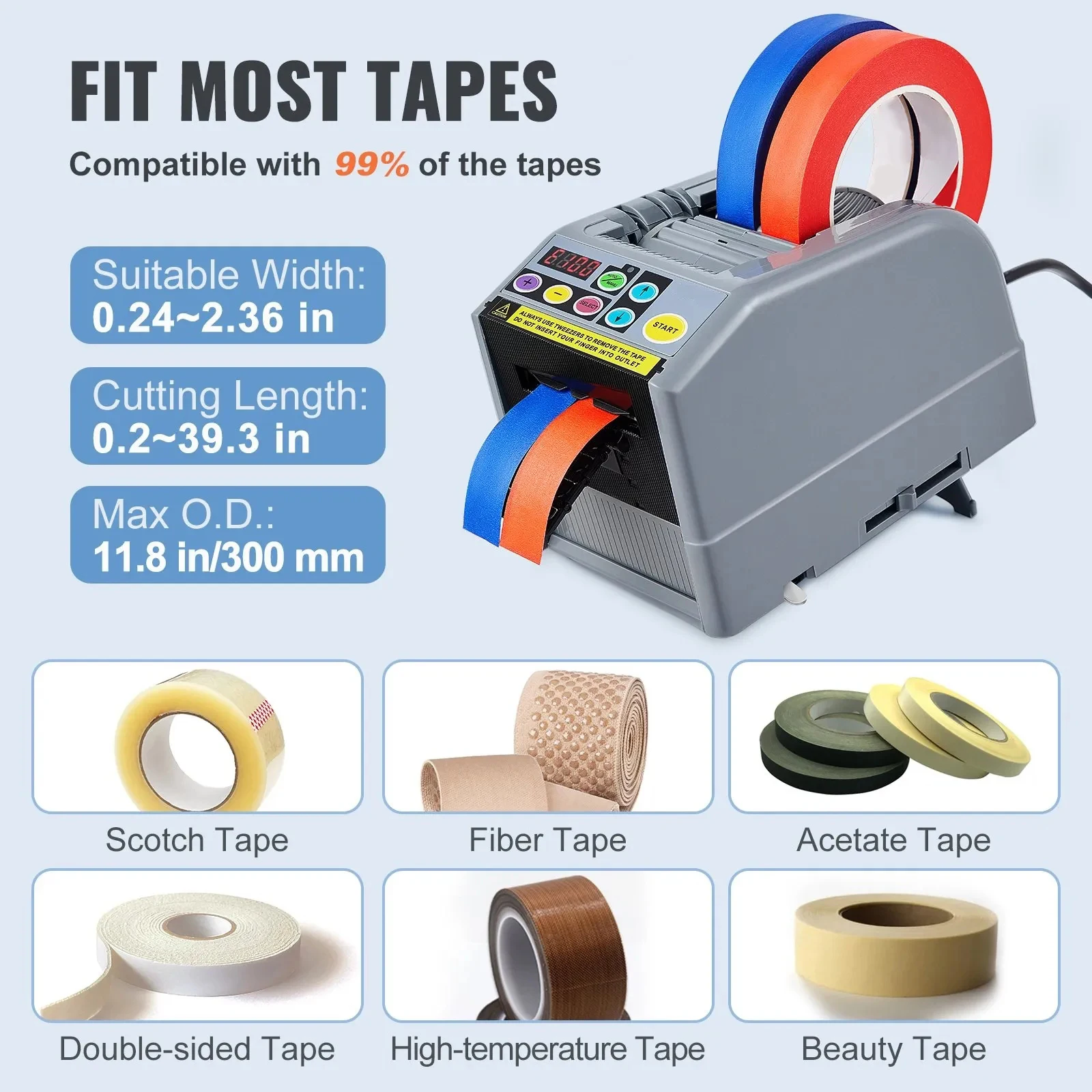 Tapesnijder Dispenser Automatische Tape Snijmachine Multifunctionele Intelligente Verpakkingsapparatuur Voor Verschillende Tapes Ons Plug