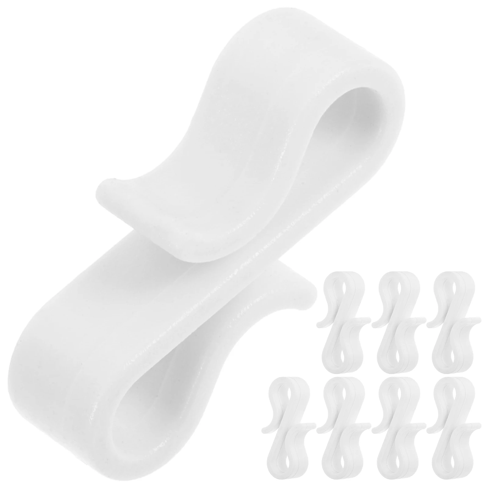 

50Pcs Weatherproof S Shaped Gutter Hooks for Christmas Lights Outdoor Holiday Decorations String Light Hangers