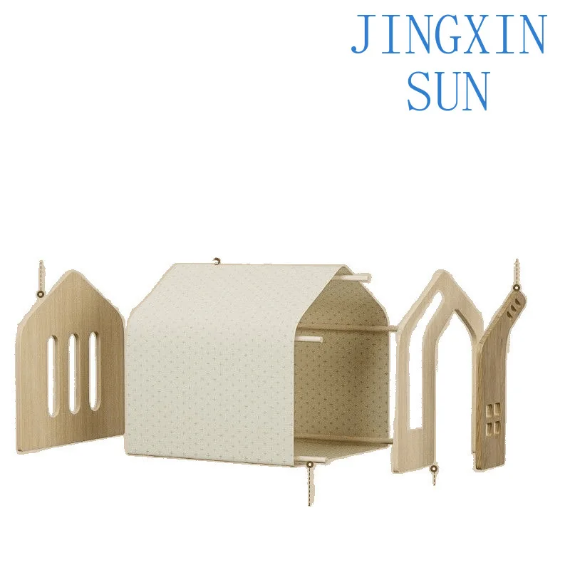 Solid wood cat kennel, universal kennel in all seasons, warm cat house in winter, dog house