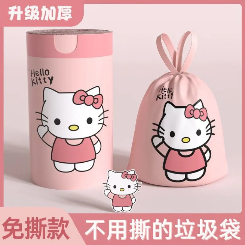 Kawaii tear-free Hello Kitty cartoon pattern garbage bag thickened portable kitchen dormitory cleaning household wholesale