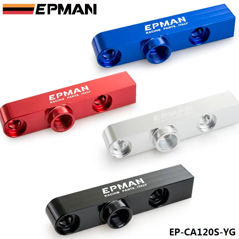 EPMAN Billet Aluminum Assembly Twin Fuel Pump Outlet Manifold for EPMAN 044 Fuel Pump For BMW E39 Android EP-CA120S-YG