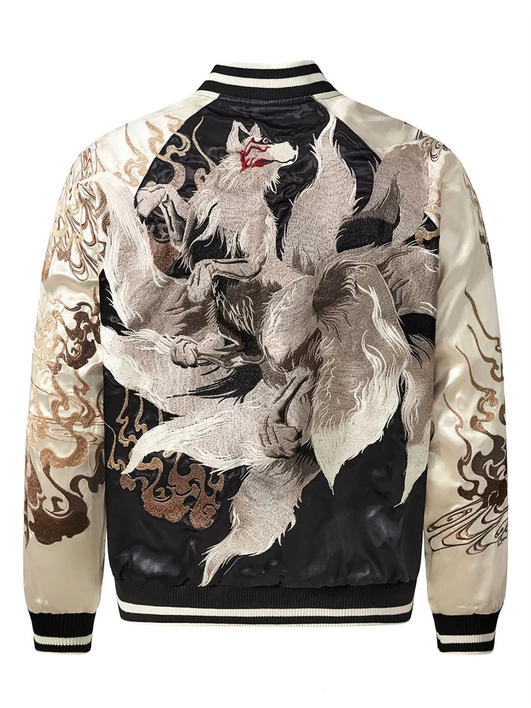S154 Exquisite Baseball Jackets For Man Heavy Embroidery Fashion Autumn Quality Polyester Loose Fit Luxury Chamarras Para Hombre