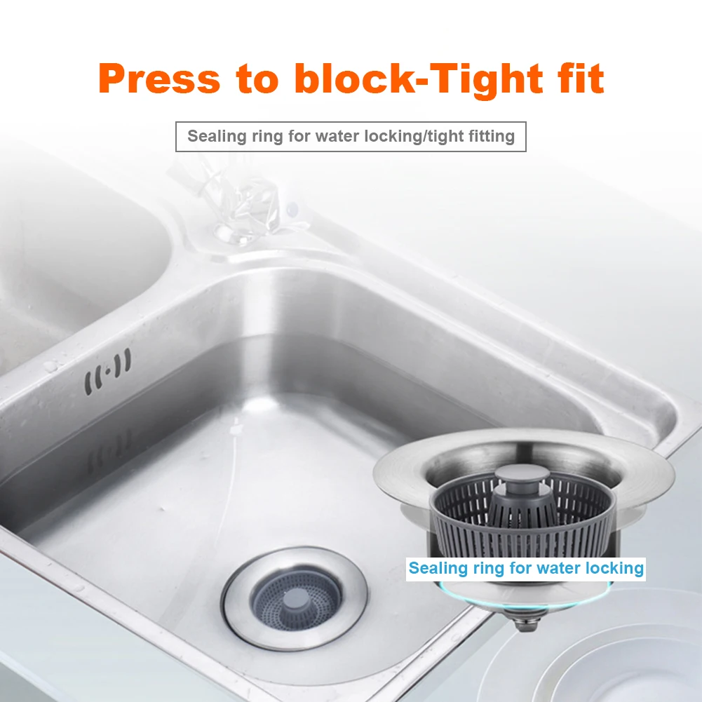 Household Stainless Steel Sink Filter Fast Drain Sink Deodorant Filter For Home