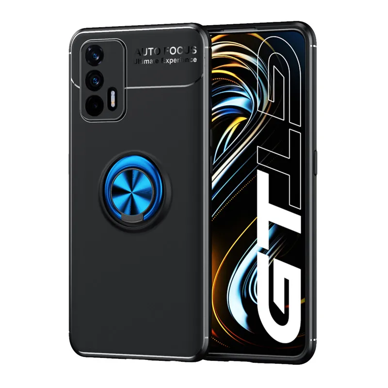 

Чехол Realme GT 5G RMX2202, магнитный автомобильный кольцевой держатель, силиконовая задняя крышка из ТПУ, чехол для телефона Realme GT 5G RMX2202, силиконовый чехол