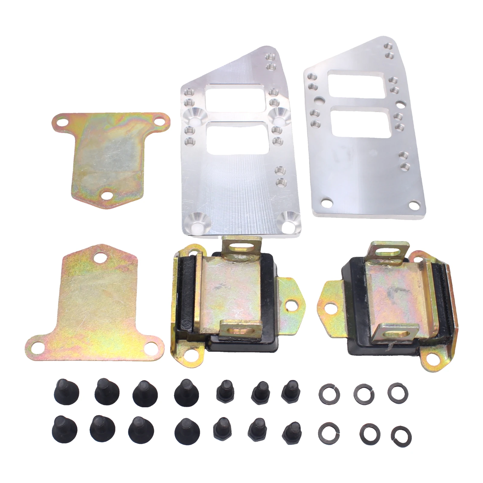 

1Set Mounts Billet Aluminum LS Swap Kit For Small Block Chevy 327 350 383 400 C10 Engine Replacement Parts