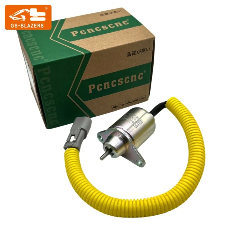 

TK41-6383,1503ES-12S5SUC11S 12V Excavator Parts Stop Solenoid Valve for Yanmar Thermo King Square Plug