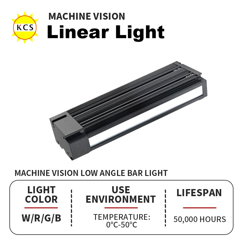 KCS Machine Vision Line Scan Light LED Linear Light DC Industrial Light LED Lighting Optical Lamps Optional Fan Or Fanless