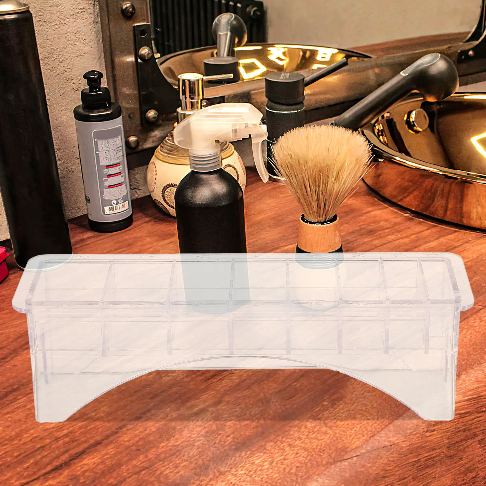 

Набор из 8 прозрачных пластиковых коробок для хранения расчесок и аксессуаров для машинок для стрижки волос, прочные органайзеры для салонов красоты