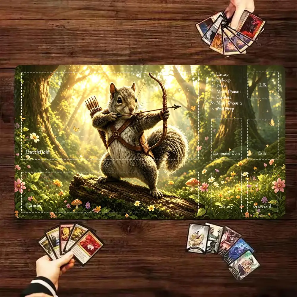Warrior Archer Squirrel MTG Playmat 24