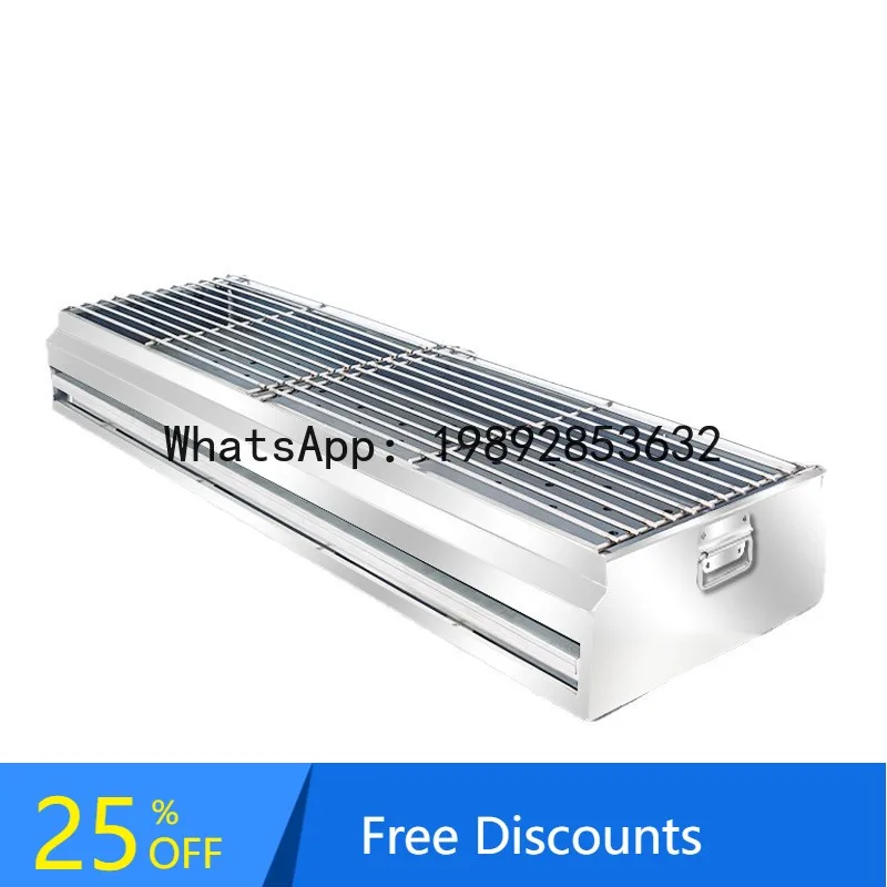 CZ Commercial Charcoal Grill Thickened Stainless Steel Coated Heat Insulation Outdoor Night Market Stall BBQ Grill In Stock