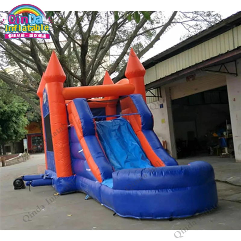 7*4*4M Inflatable Bouncy Castle With Slide,0.5Mm PVC Inflatable Princess Carriage Bed For Outdoor Playing