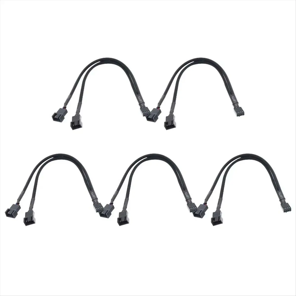 DTC5 4-Pin PWM Fan Splitter Hub Cable for Motherboard and CPU PC Case Fan Extension Adapter, Y Splitter Cable