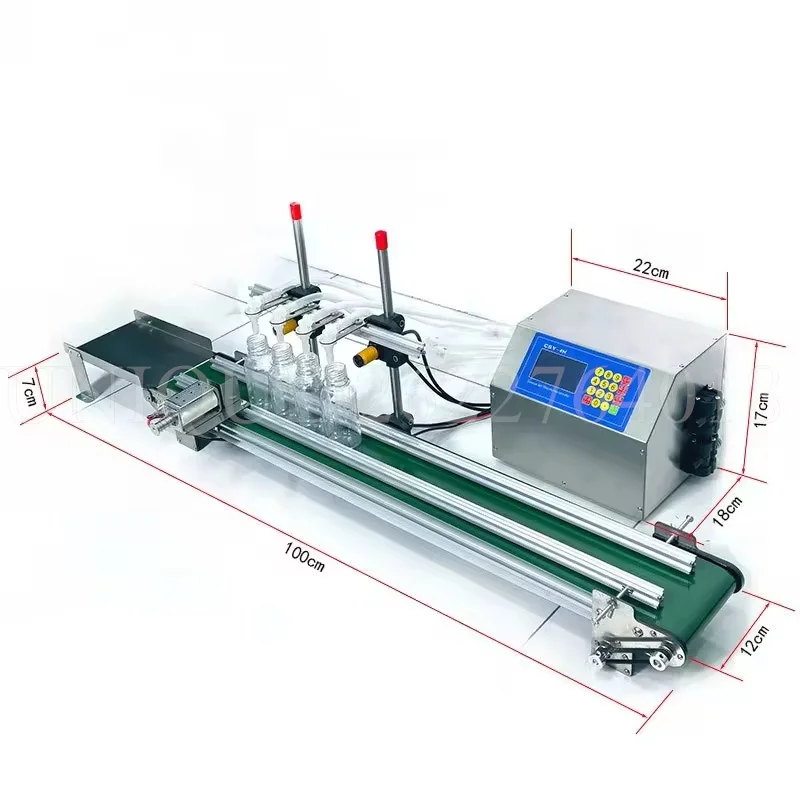 Commercial Automatic Liquid Filling Machine With Conveyor Belt 4 Head Filler Perfume Can Sense High Precision Heat Resistance