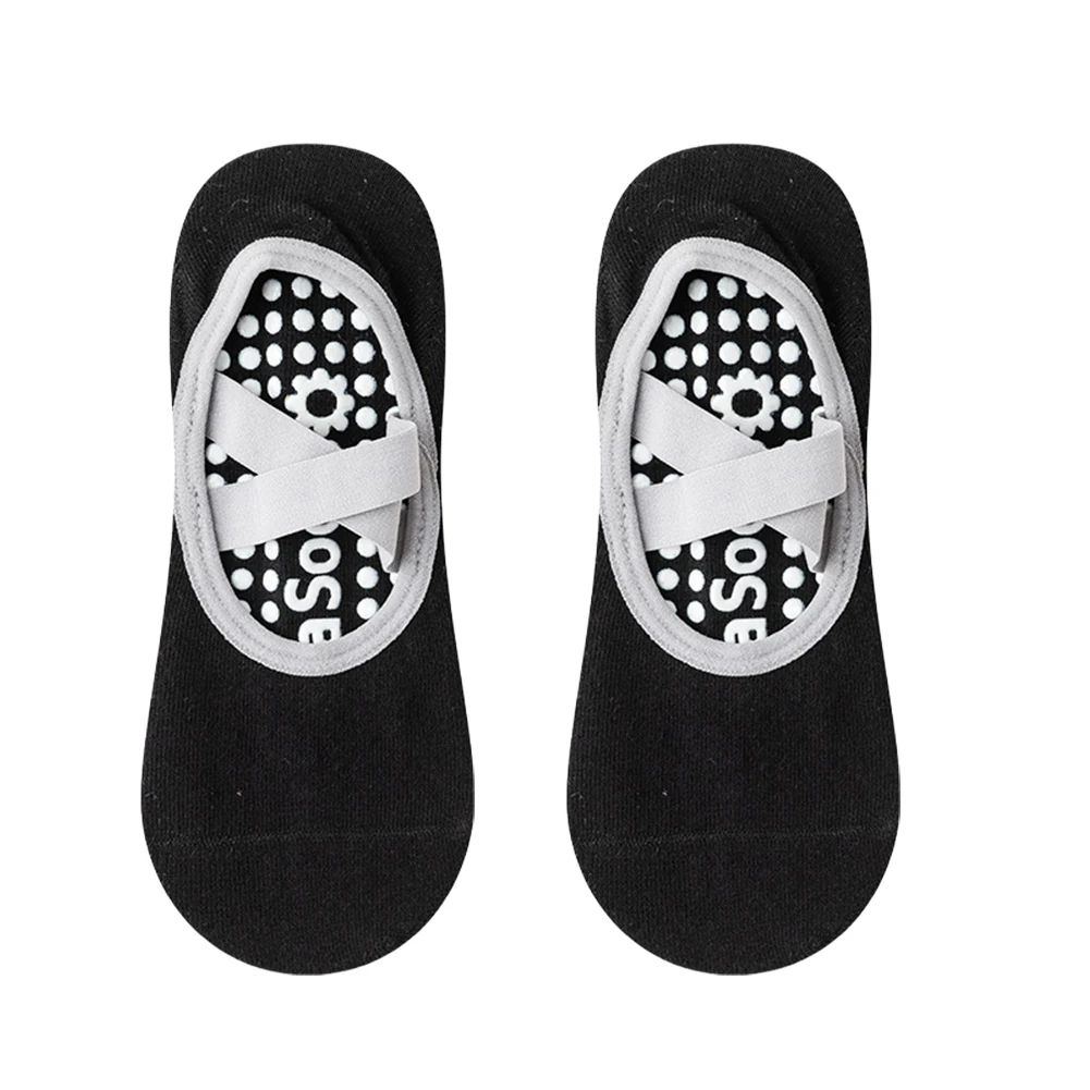 Fitness and Pilates socks for yoga and dance floor with non slip rubber sole breathable cotton blend women socks