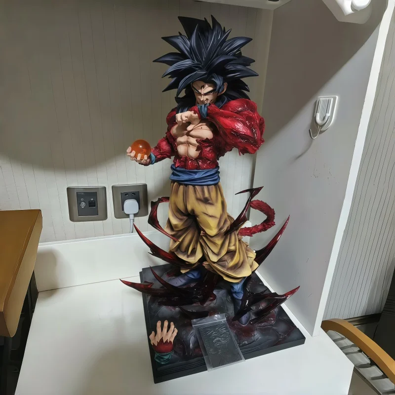 Anime Dragon Ball Z Super Saiyan 4 Goku Collectible Model Toy with Replaceable Hands Classic Anime Figurine for Decoration Gift view 2