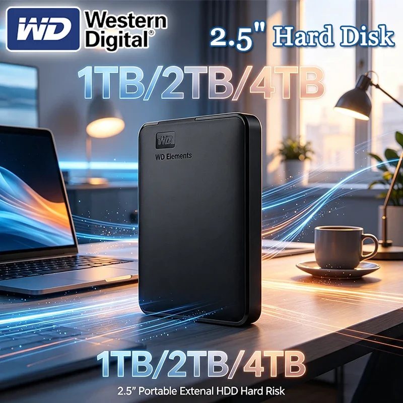 Western Digital WD Elements 5TB 4TB 2TB 1TB 2.5" Portable Hard Drive HDD USB3.0 External Hard Disk For Desktop PC Laptop