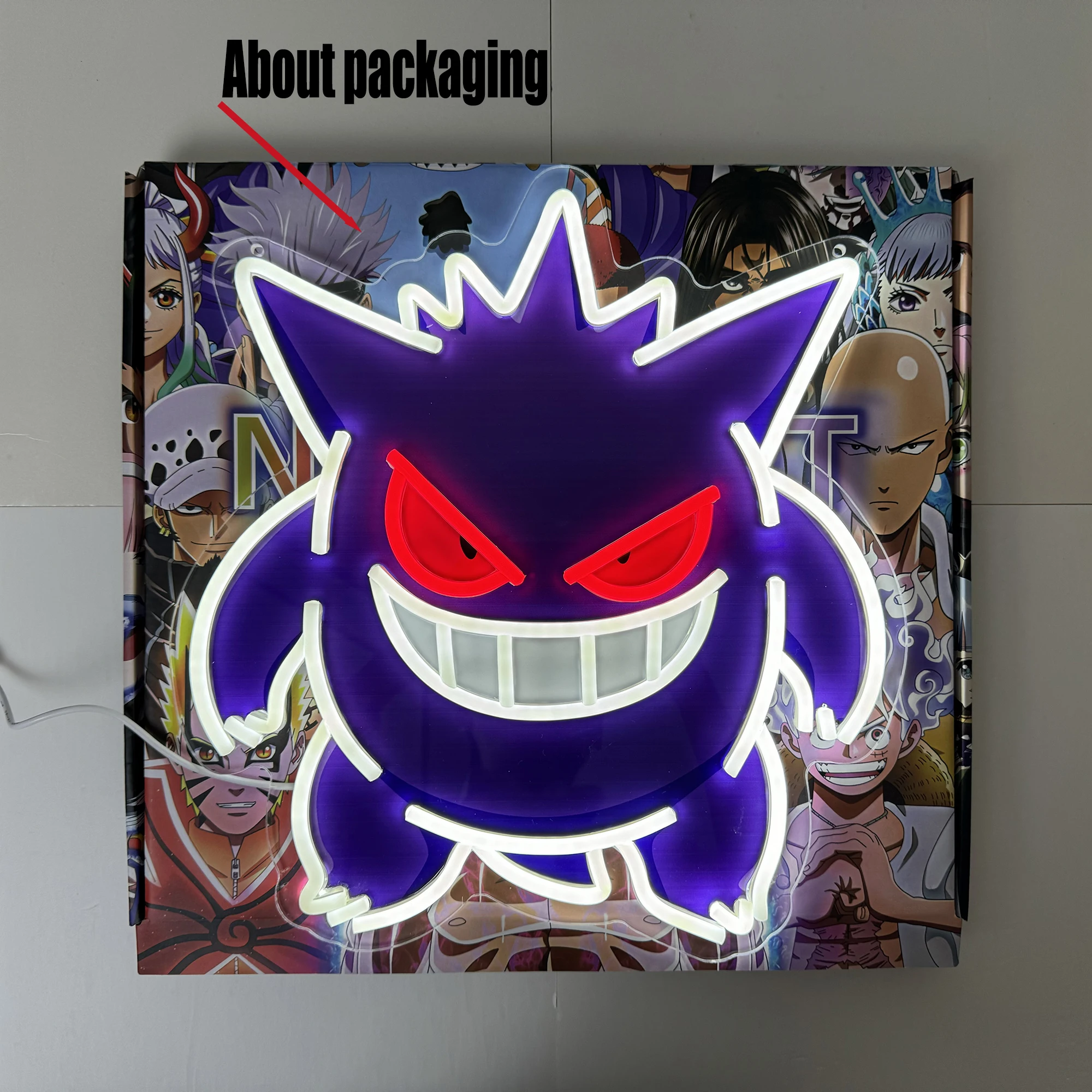 ポケモンクールゲンガーアクリルネオンサイン LED ライト USB 電源