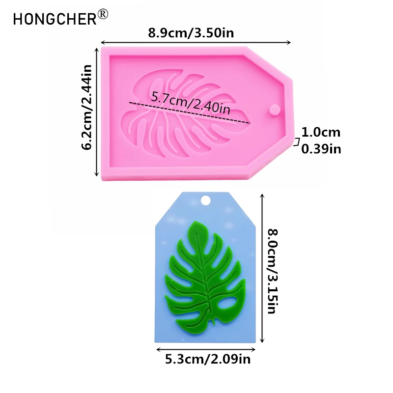 Shiny Mirror Turtle Leaf Silicone Mold Aromatherapy Decoration Pendant for DIY Chocolate Cake Baking Dessert Making Tools - view 2