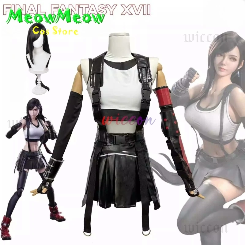 

FF VII Tifa Cosplay Costume Game Cosplay Costume Tifa Lockhart Anime Role Play Halloween Party Suits