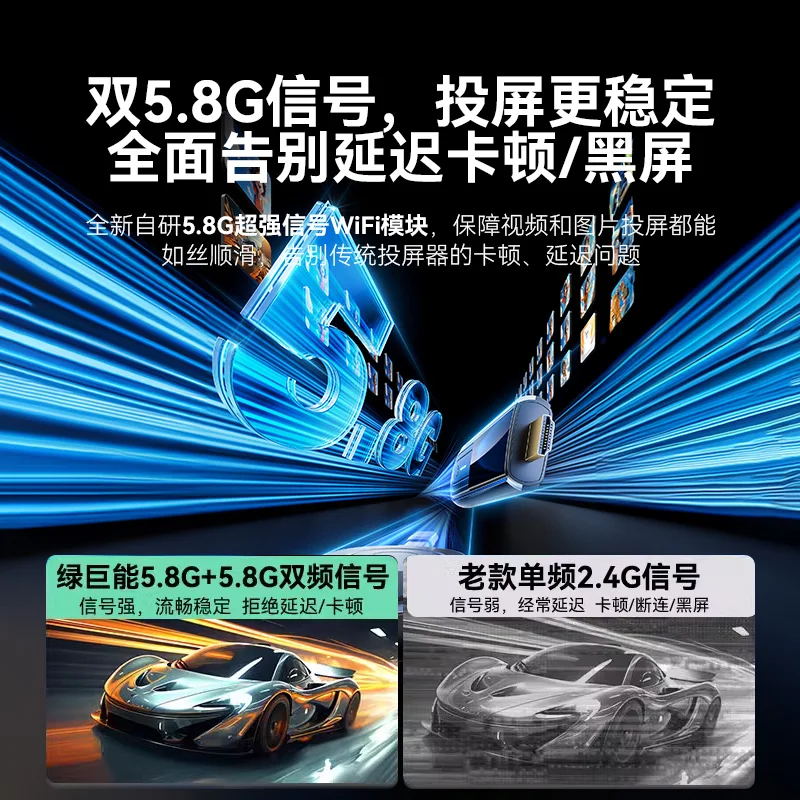 4K wireless screen projector hdmi transmission same screen device typec mobile phone computer connection TV point-to-point