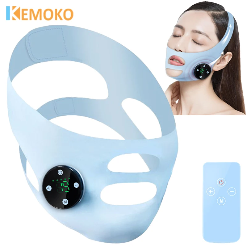 Face EMS Strap V Line Mask Face Lifting Debice 5 Modes Double Chin Reduce Double Chin Up Patch Chin Strap V Shaped Massage Belt